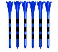 FCfpxwtz Premium Golf Tees, Unbreakable Golf Tees 5-Prong Stripe Multicolor 50pcs Low Friction Ball Holder(83.0mm Blue)