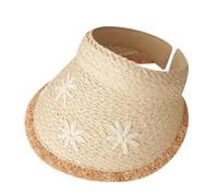 FCfpxwtz Straw Hollow Sun Visor Cap