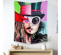 Fchen art Swashbuckling Parody Tapestry 203x230cm - Quirky Pirate Doodle Bathroom Art with Hooks, Humorous Toilet Wall Decor for Nautical Home & Gifts