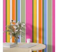 Fchen art Wallpaper Peel and Stick Wallpaper for Bedroom Modern Self Adhesive Removable Wall Paper Faux Wood Grating Stripe Contact Paper Vinyl Pink 45x300cm