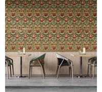 Fchen art William Morris Vintage Floral Peel and Stick Wallpaper,Self Adhesive Removable Wallpaper,Vintage Floral Peel and Stick Wallpaper,Waterproof Contact Paper for Room Bedroom Decor