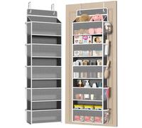 FCHERP Over Door Storage Organiser, 5 Window Pockets Organizer, Heavy Duty Hanging Storage with Large Capacity,for Bedrooms, Bathrooms and Uni Essentials, Toys, Wallets And Towels