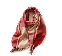 FCHUI Womens Tartan Scarf - Winter Long Plaid Blanket Scarves Soft Warm Check Pashmina Wool Shawl Wraps Ladies Spinning Tassel Long Stole Scarf (Red)