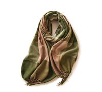 FCHUI Womens Tartan Scarf - Winter Long Plaid Blanket Scarves Soft Warm Check Pashmina Wool Shawl Wraps Ladies Spinning Tassel Long Stole Scarf (Green)