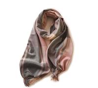 FCHUI Womens Tartan Scarf - Winter Long Plaid Blanket Scarves Soft Warm Check Pashmina Wool Shawl Wraps Ladies Spinning Tassel Long Stole Scarf (Pink Blue)