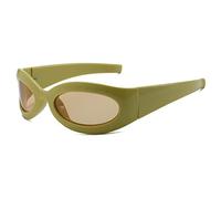 FCIGDHGJM Sunglasses Womens Color Street Sunglasses Tide Cool Sports Glasses Party Travel(Green)