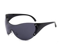 FCIGDHGJM Sunglasses Womens Large Frame Sunglasses Tide Cool Spicy Street Shooting Party Travel(Noir)