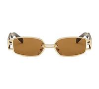 FCIGDHGJM Sunglasses Womens Retro Concave Modeling Street Sunglasses Tide Cool Party Travel(Golden Tea)