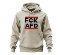FCK AFD Anti AFD Statement Against Right Antifa Protest Slogan Unisex Hoodie Hoodie, natural, M