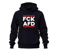 FCK AFD Anti AFD Statement Against Right Antifa Protest Slogan Unisex Hoodie Hoodie, navy, XL
