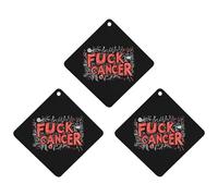 Fck C-ancer 3 Pcs Car Air Freshener Automotive Aromatherapy Tablets Hanging Scented Cards for Room Bathroom Rhombus