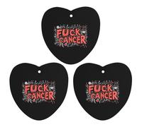 Fck C-ancer 3 Pcs Car Air Freshener Automotive Aromatherapy Tablets Hanging Scented Cards for Room Bathroom Love form