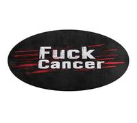 Fck C-ancer Circle Velvet Doormats Non-Slip Rug Soft Washable Floor Mat for Living Room Bedroom