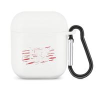 Fck C-ancer Compatible with Airpods 1&2 Case Cover Soft TPU Protective Cover with Hanging Buckle