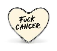 Fck C-ancer Cute Button Pins Heart Badge Cool Personalised Pattern Brooches for Bag Hat