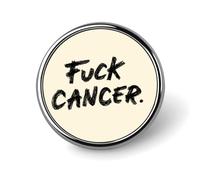 Fck C-ancer Cute Button Pins Round Badge Cool Personalised Pattern Brooches for Bag Hat