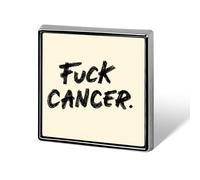 Fck C-ancer Cute Button Pins Square Badge Cool Personalised Pattern Brooches for Bag Hat