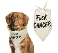Fck C-ancer Cute Dog Bandanas Adjustable Bibs Puppy Neckerchief for Cat Triangle Pet Scarf Summer