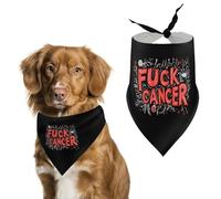 Fck C-ancer Dog Bandanas Thanksgiving Halloween Christmas Pet Supplies Accessories Adjustable Pets Triangle Scarf