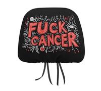 Fck C-ancer Funny Car Headrest Covers Head Rest Protector for Auto Front Seat Universal Interior Accessories 2 PCS