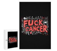 Fck C-ancer Funny Jigsaw Puzzles Vertical Wooden Picture Puzzle for Adults Home Decors Gift 1000 PCS
