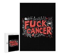 Fck C-ancer Funny Jigsaw Puzzles Vertical Wooden Picture Puzzle for Adults Home Decors Gift 500 PCS