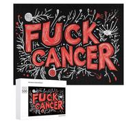 Fck C-ancer Funny Jigsaw Puzzles Wooden Picture Puzzle for Adults Home Decors Gift