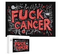 Fck C-ancer Funny Jigsaw Puzzles Wooden Picture Puzzle for Adults Home Decors Gift