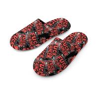 Fck C-ancer Men's Memory Foam Slippers Lightweight Flannel Slip On House Shoes for Indoor Outdoor 41-42_（7.5-8.5）