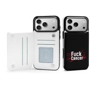 Fck C-ancer Phone Case Compatible with iPhone 17/17 Air/17 Pro/17 Pro Max Flip Protective Cover with Card Holder