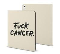Fck C-ancer Printed Tablet Case with Pencil Holder Unisex Slim TPU Protective Cover Compatible with iPad 2020/Pro 2020/Pro 2021/Air4/Air5