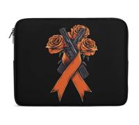 Fck C-ancer Rose Ribbon Laptop Sleeve Case with Zippered Notebook Computer Pocket Protective for Office Travel