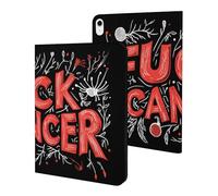 Fck C-ancer Stylish Tablet Case Leather Protective Cover Compatible with IPad/iPad 10代 (10.9in)
