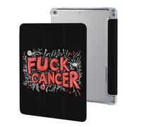Fck C-ancer Stylish Tablet Case with Pen Holder Leather Protective Cover Compatible with IPad/IPAD 2017/2018/Air1/Air2 (9.7in)