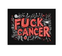 Fck C-ancer Wall Art Paintings On Canvas Framed Painting for Living Room Horizontal Modern Home Decor 30 * 40cm