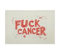 Fck C-ancer Washable Table Mats Set Linen Placemats for Home Restaurant Hotel 31 X 44 Cm 1PCS