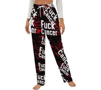 Fck C-ancer Womens Pajama Pants Flannel Lounge Pant Sleepwear Loungewear PJs for Home