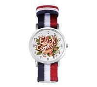 FCK Cancer Custom Quartz Watches Arabic Numerals Wrist Watch with Adjustable Strap for Men Women