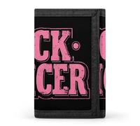 FCK Cancer Funny Trifold Wallet RFID Blocking Front Pocket Wallets with ID Window Gifts for Men Women