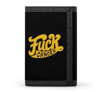 FCK Cancer Men's Trifold Wallet Slim Minimalist ID Credit Holder