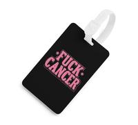 FCK Cancer Printed Luggage Tag Identifiers Travel Bag Tags with Name ID Label for Suitcase Backpack