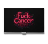 FCK Cancer Rose Business Card Holder Slim Purse