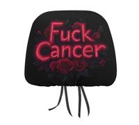 Fck Cancer Rose Car Headrest Covers Seat Universal Fit to All Model Accessories Headrests Protector