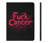 Fck Cancer Rose Compatible with iPad Protective Case with Pen Holder Book Style