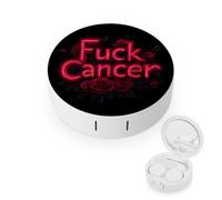 FCK Cancer Rose Contact Lens Case for Daily Travel