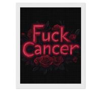 FCK Cancer Rose Diamond Art Painting for Home Wall Decor Adults Arts Crystal Points Kits Full Square Drill