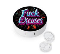 FCK Excuses Contact Lens Case for Daily Travel