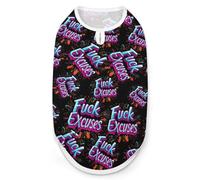 Fck Excuses Dogs Shirts Lightweight T-Shirts Sleeveless Pet Vest Soft Puppy Clothes