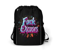 Fck Excuses Drawstring Backpack Dry And Wet Separation Sport Travel Beach Gym Sack String Yoga Bag