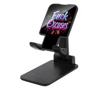 Fck Excuses Folding Cell Phone Stand for Desk Adjustable Height Portable Cellphone Cradle for Office